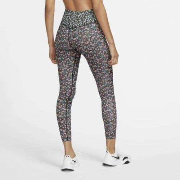 Nike One Dri-Fit 7/8 Tight Leggings Floral - Picture 2 of 7